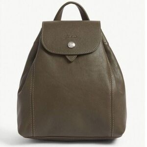 Longchamp Extra Small Le Pliage Cuir Backpack Olive Leather Backpack XS $499